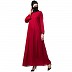 A-line Rayon Cotton abaya- Maroon A-line Rayon Cotton abaya- Maroon