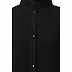 Front open abaya with mandarin collar- Black Front open abaya with mandarin collar- Black