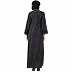 Casual Abaya with stripes- Black Casual Abaya with stripes- Black