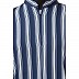 Casual Abaya with stripes- Blue-White Casual Abaya with stripes- Blue-White