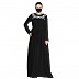 Designer embroidery abaya with matching Hijab- Black Designer embroidery abaya with matching Hijab- Black
