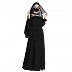 Designer embroidery abaya with matching Hijab- Black Designer embroidery abaya with matching Hijab- Black