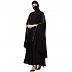 Irani Kaftan abaya with contrast piping- Black Irani Kaftan abaya with contrast piping- Black