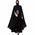 Designer Irani Kaftan abaya with chikan embroidery- Black Designer Irani Kaftan abaya with chikan embroidery- Black