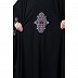 Designer Irani Kaftan abaya with chikan embroidery- Black Designer Irani Kaftan abaya with chikan embroidery- Black