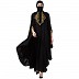 Designer Irani Kaftan with chikan embroidery- Black Designer Irani Kaftan with chikan embroidery- Black