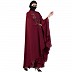 Designer Irani Kaftan with chikan embroidery work- Maroon Designer Irani Kaftan with chikan embroidery work- Maroon