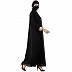 Kaftan Abaya with lacework- Black