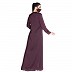 Elegant abaya with front open slit- Burgundy Elegant abaya with front open slit- Burgundy