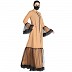 Designer front open abaya with matching Hijab- Sand Designer front open abaya with matching Hijab- Sand