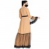 Designer front open abaya with matching Hijab- Sand Designer front open abaya with matching Hijab- Sand