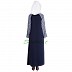 A beautiful simple abaya with printed sleeves- Navy blue