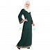 A-line Abaya- Bottle Green Color A-line Abaya- Bottle Green Color
