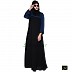 Casual Abaya- Black and Blue Casual Abaya- Black and Blue