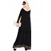 A-line designer abaya - Black color  A-line designer abaya - Black color