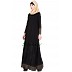 A-line designer abaya - Black color  A-line designer abaya - Black color