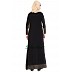 A-line designer abaya - Black color  A-line designer abaya - Black color