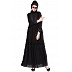 Frock Style Abaya with embroidery - Black Frock Style Abaya with embroidery - Black