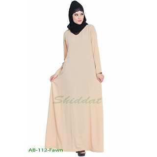 A-line inner abaya- Fawn color