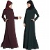 Inner abaya combo- Wine-Dark Green Inner abaya combo- Wine-Dark Green