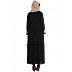 A-line abaya with embroidery work- Black A-line abaya with embroidery work- Black