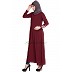 A-line abaya with embroidery work- Maroon A-line abaya with embroidery work- Maroon