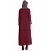 A-line abaya with embroidery work- Maroon A-line abaya with embroidery work- Maroon
