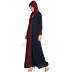 Long Cardigan abaya- Blue-Maroon Long Cardigan abaya- Blue-Maroon