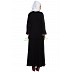 Embroidered Umbrella abaya- Black