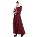 Umbrella cut abaya with embriodery- Maroon