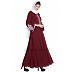 Umbrella cut abaya with embriodery- Maroon