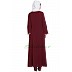 Umbrella cut abaya with embriodery- Maroon