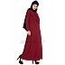 Modest abaya with attached Shawl- Maroon Modest abaya with attached Shawl- Maroon