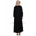 Abaya with attached georgette layer- Black Abaya with attached georgette layer- Black