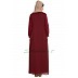 Abaya with attached georgette layer- Maroon Abaya with attached georgette layer- Maroon