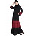 Casual Dress abaya- Black-Maroon Casual Dress abaya- Black-Maroon