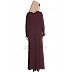 Casual pleated abaya- Wine color