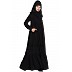 Designer abaya with Pintucks- Black Designer abaya with Pintucks- Black