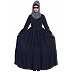 Designer abaya with Pintucks- Navy Blue Designer abaya with Pintucks- Navy Blue