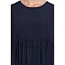 Designer abaya with Pintucks- Navy Blue Designer abaya with Pintucks- Navy Blue