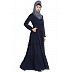 Designer abaya with Pintucks- Navy Blue Designer abaya with Pintucks- Navy Blue