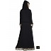 Simple Black Abaya with Golden Lace Simple Black Abaya with Golden Lace