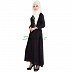 Frock style abaya with Short Sleeves  -Black color