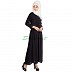 Frock style abaya with Short Sleeves  -Black color