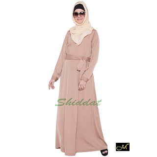 Designer Abaya in Beige color