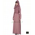 Designer Abaya in puce pink color Designer Abaya in puce pink color