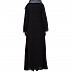 Designer Cape Abaya with lace work- Black Designer Cape Abaya with lace work- Black