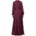 Designer Nida Dress abaya- Burgundy Designer Nida Dress abaya- Burgundy