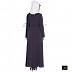 Pin-tuck abaya in dark Grey color Pin-tuck abaya in dark Grey color