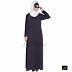 Pin-tuck abaya in dark Grey color Pin-tuck abaya in dark Grey color